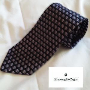 Ermengnildo Zegna Floral Print Silk Tie